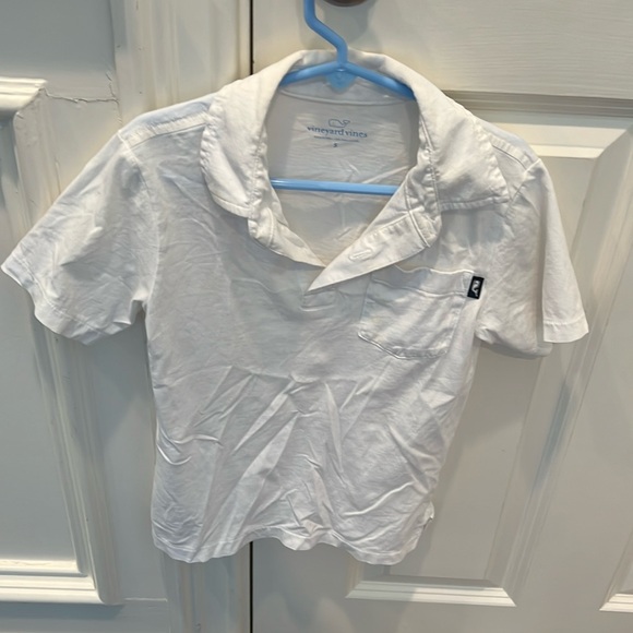 Good condition 100% cotton vineyard vines white polo with front pocket size 5 - Picture 1 of 6